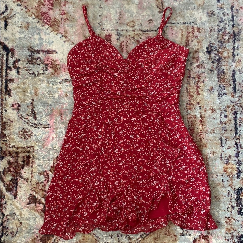 Red floral Romper Large
